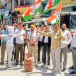 कांग्रेस पार्टी द्वारा जोरदार प्रदर्शन कर भाजपा का किया पुतला दहन